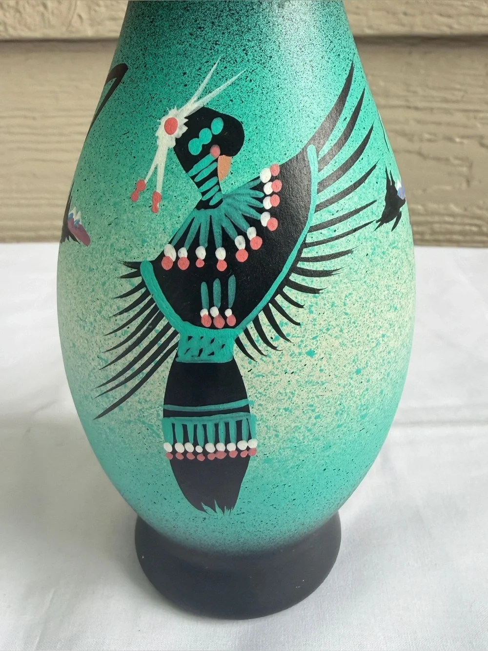 Pottery Navajo Native American Hand Painted Bud Vase 9